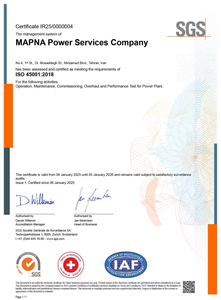 توضیحات ISO 45001:2018